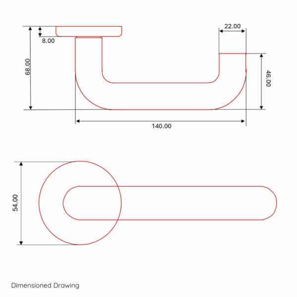 FST112 Contract Lever on Rose - Image 2
