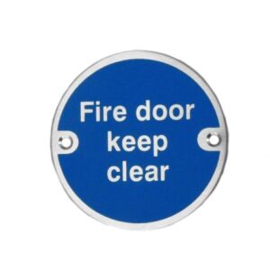 Fire Door Keep Clear sign