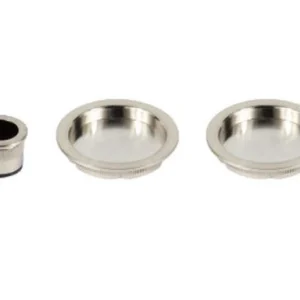 Round Flush Pull Handle Set For Sliding Pocket Door