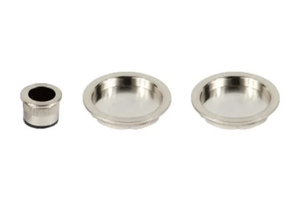 Round Flush Pull Handle Set For Sliding Pocket Door