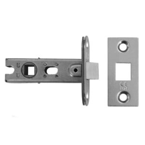64mm Mortice Economy Bolt Through Tubular Latch Nickel Plate