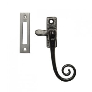 Monkey Tail Fastener Locking Black - Mortice plate