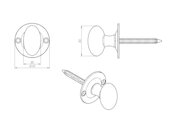 BCB060 Oval Turn for Rack Bolt - Image 5
